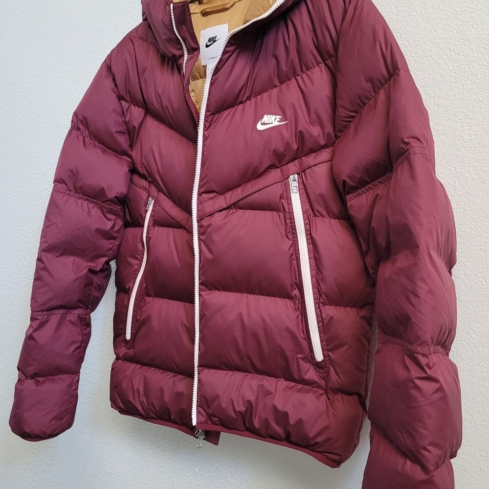 Nike puffer windrunner storm fit color block hooded sportswear jacket - Picture 13 of 15